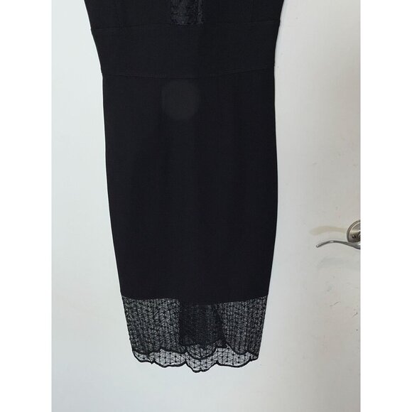 NWT Yoana Baraschi Black Sleeveless Lace Hem  Women's Midi Dress Size Small - Picture 3 of 9